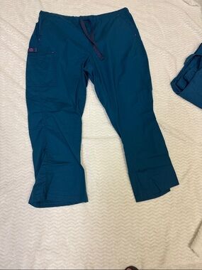Women's Teal Drawstring Scrub Pants